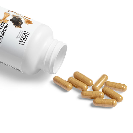 Mushroom Blend Supplement for Immune Support, Focus & Natural Energy (60 Capsules)