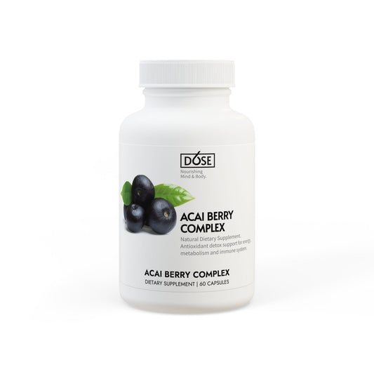 Acai Berry Complex Supplement for Antioxidant & Detox Support (60 Capsules)